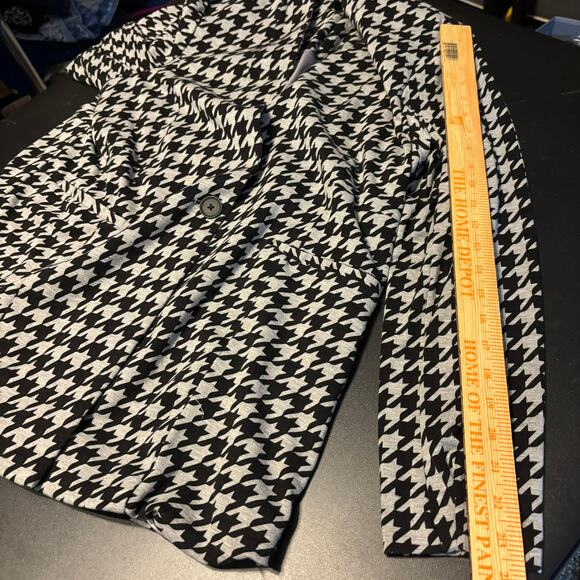 Torrid Lightweight Ponte Longline Blazer Women's Size 2X Black Gray Houndstooth - Picture 6 of 8